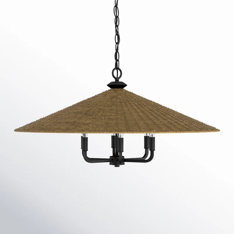 American Country Schwarze 6-flammige Rattan-Kegel-Pendelleuchte (5).webp__PID:7a8b0d8e-c597-4313-84df-1d4d3af510a1