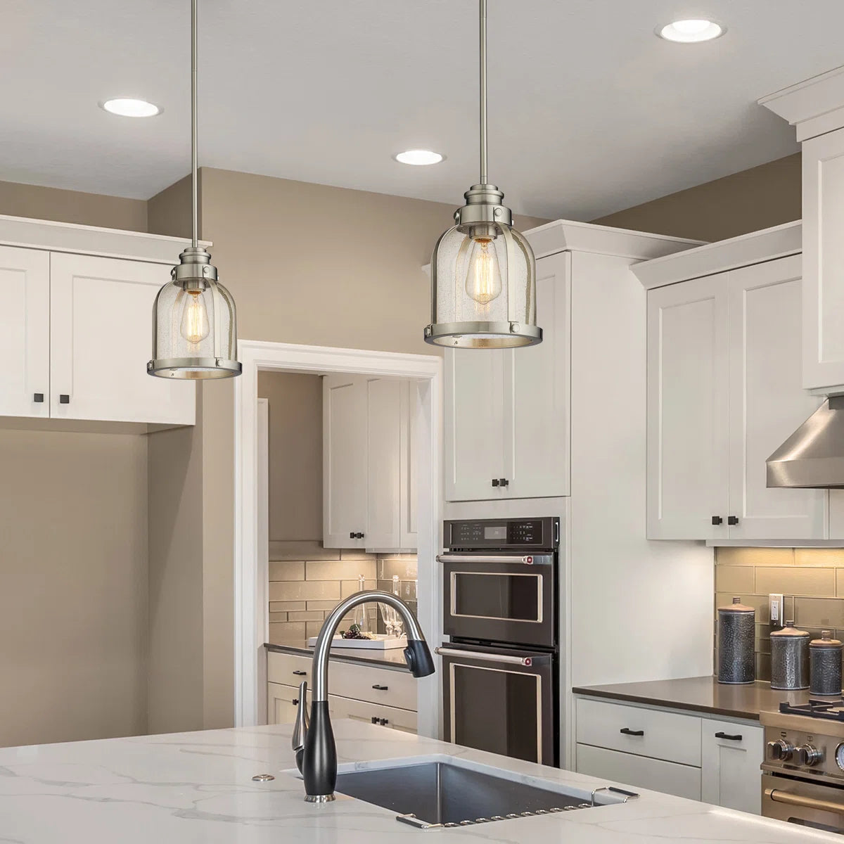 Solène Minimalist Nickel Seeded Glass Dome Pendant Light (40).webp__PID:e800fe66-e469-45ce-92bd-7ca0387da5d1