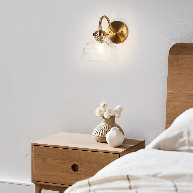 Elora Vintage Brass Swirled Glass Wall Sconce scene4.webp__PID:c848eb9f-9c14-4775-a2bb-b9e1b0831311