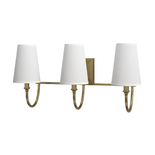 Lámpara de tocador Aurora de tela blanca de 3 luces, estilo granja moderno, 4 luces - removebg-preview.png
