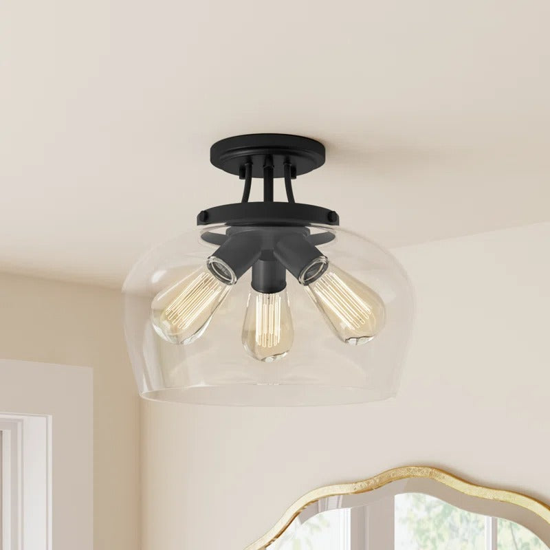 Plafonnier Collina Modern Farmhouse à 3 lampes en verre transparent scene3.webp__PID:d029b58f-03a9-4937-9224-05892fe36663