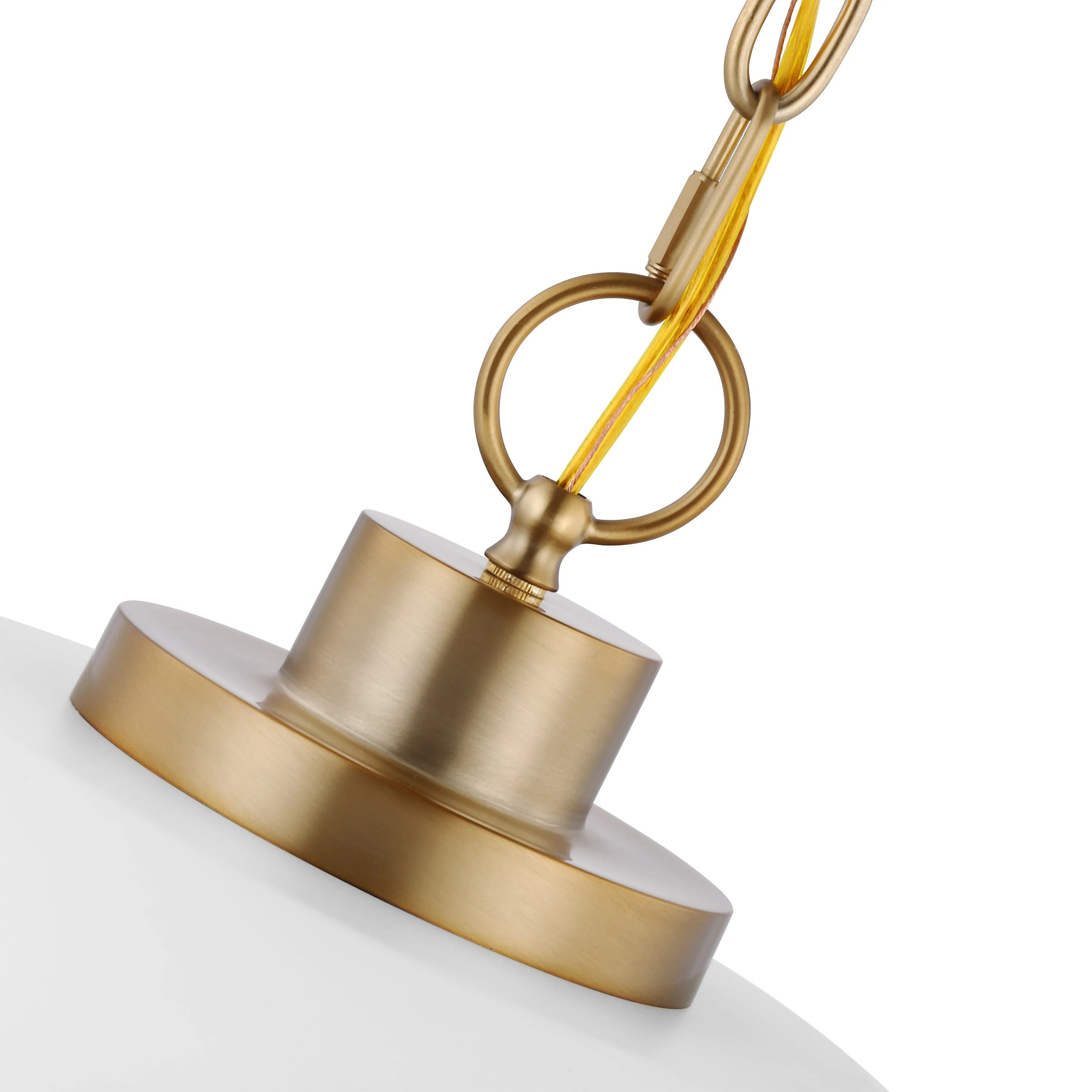 Briony Moderne Pendelleuchte mit Kuppel aus weißem Metall Detail1.webp__PID:4a070d1a-15a5-41d8-8811-77620b073197