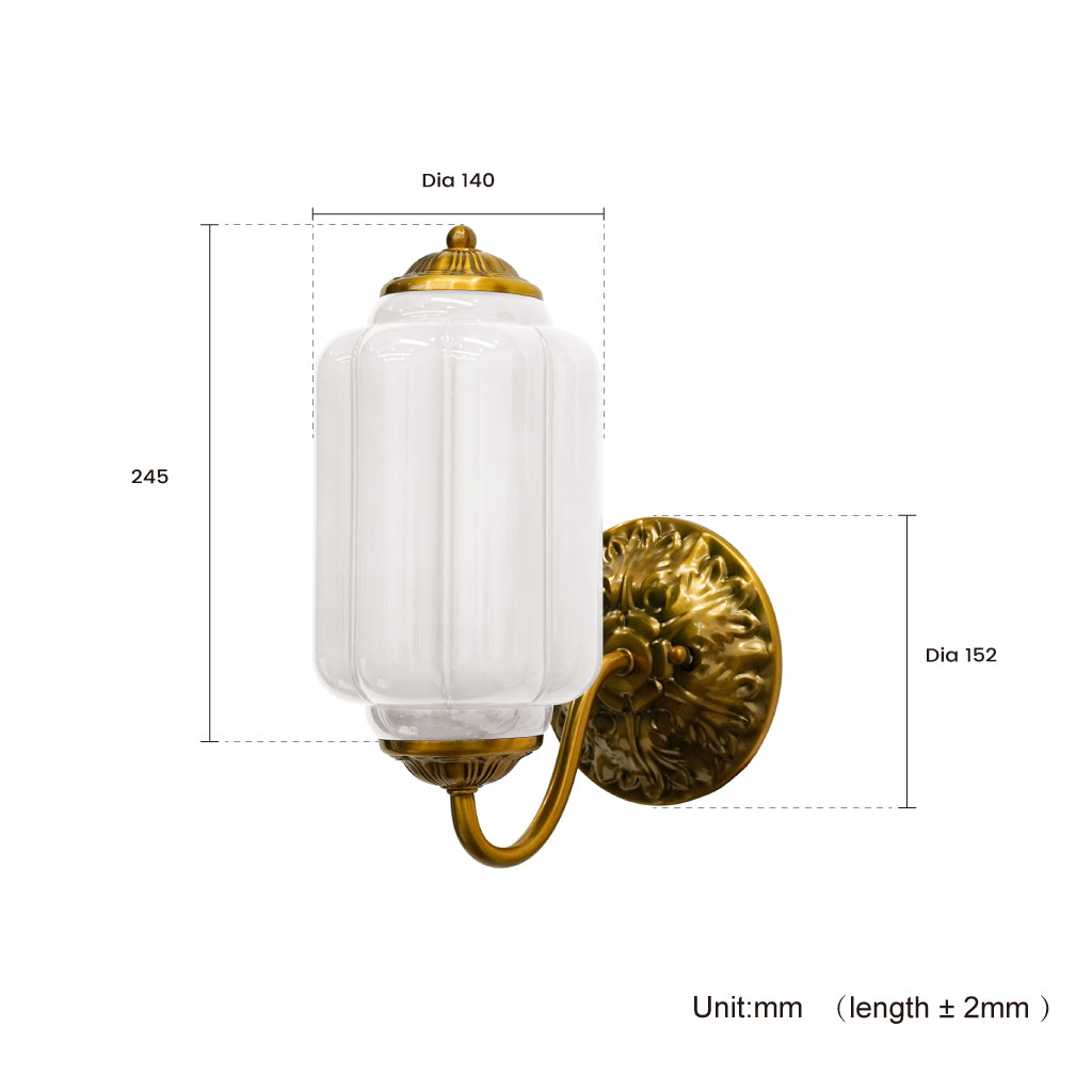 Aplique de pared Isabella Opal Glass Vintage de latón detalle5.jpg__PID:b4980f3d-c057-412d-b2a0-74265e334a55