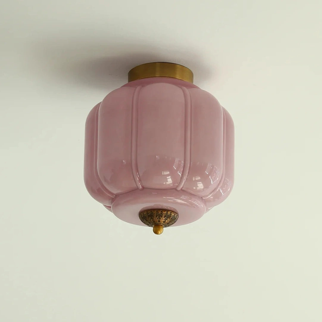 Karen Vintage Cream Glass Lantern Ceiling Light pink off.webp__PID:1343a663-70d2-40e1-b292-88a363fbad9e