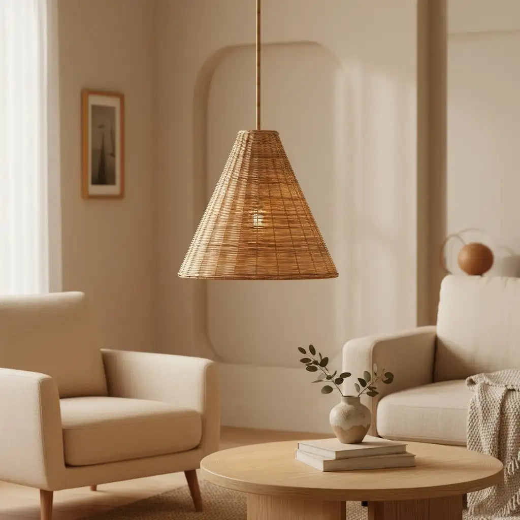 Ilario Rustic Woven Rattan Cone Pendant Light11.webp__PID:4e508fba-581d-47e7-a7a7-7b845ffa181b