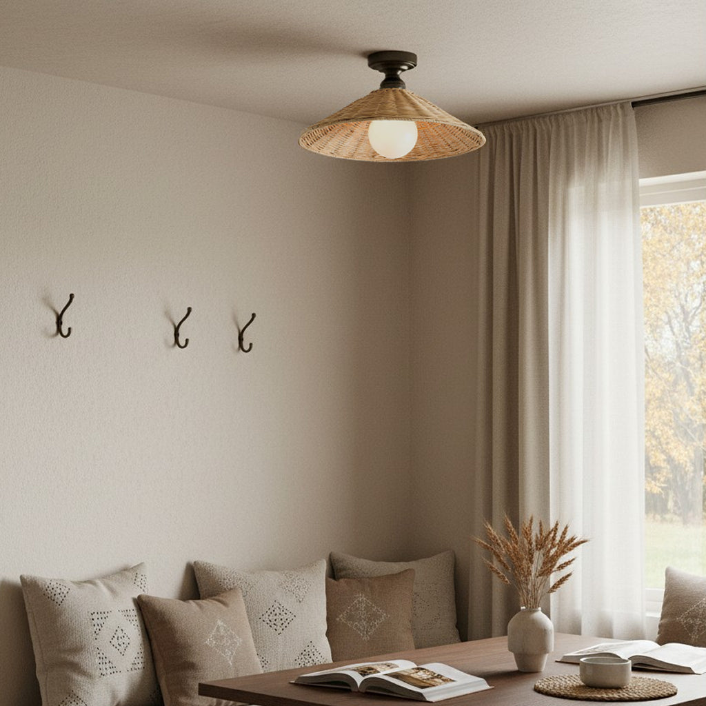 Lila Farmhouse Cone Rattan Ceiling Light6.webp__PID:3e65ea0e-a707-424b-946d-6b7b814b95c1