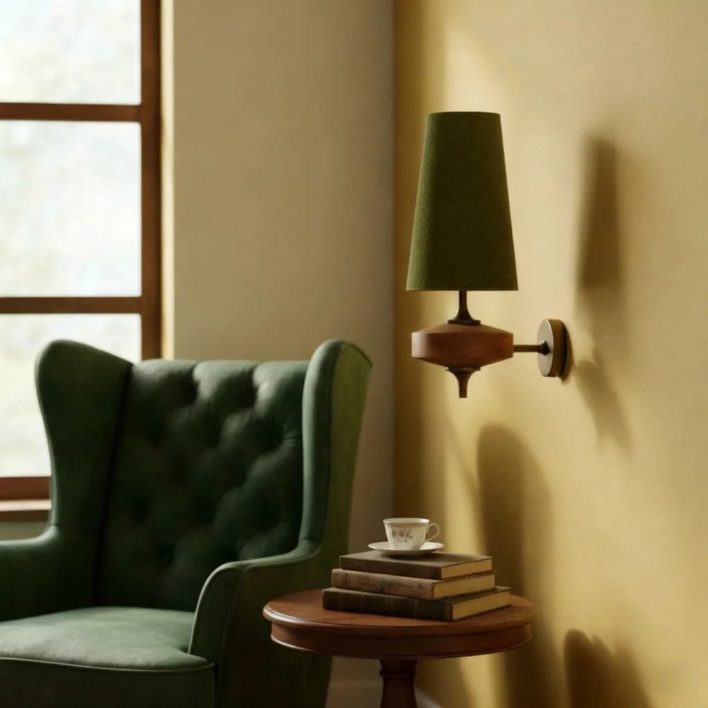Kaelen Vintage Fabric Tapered Accent Wall Sconce grün 1.webp__PID:8e995d8a-2571-426a-91ed-0d36cfeb54dd