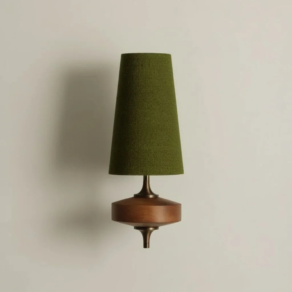 Kaelen Vintage Fabric Tapered Accent Wandleuchte 1 Kopf grün sku.webp__PID:0456e1fe-92a6-4413-87c5-f505b27c059c