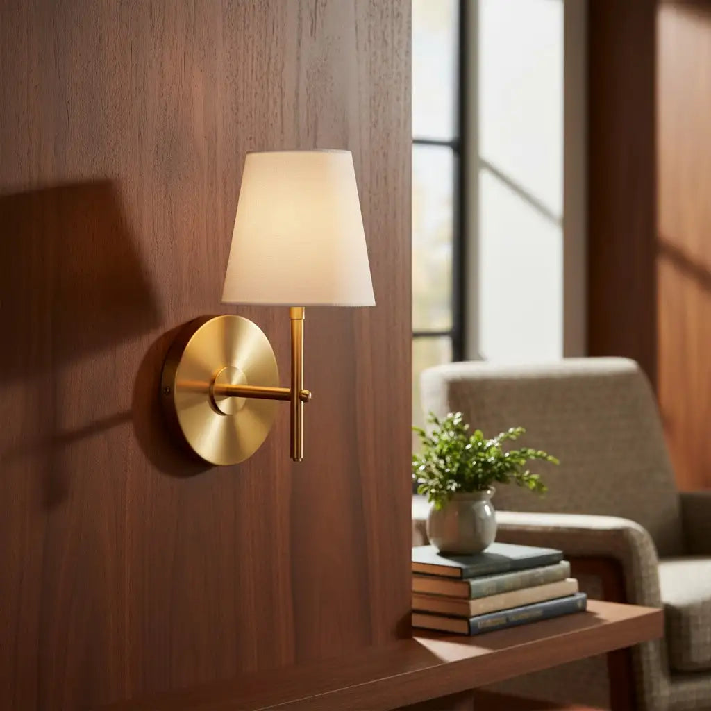Kaelis Mid-Century Fabric Brass Wall Sconce10.webp__PID:b3cd8029-a195-486d-a1d0-0ba2ccfb7d96