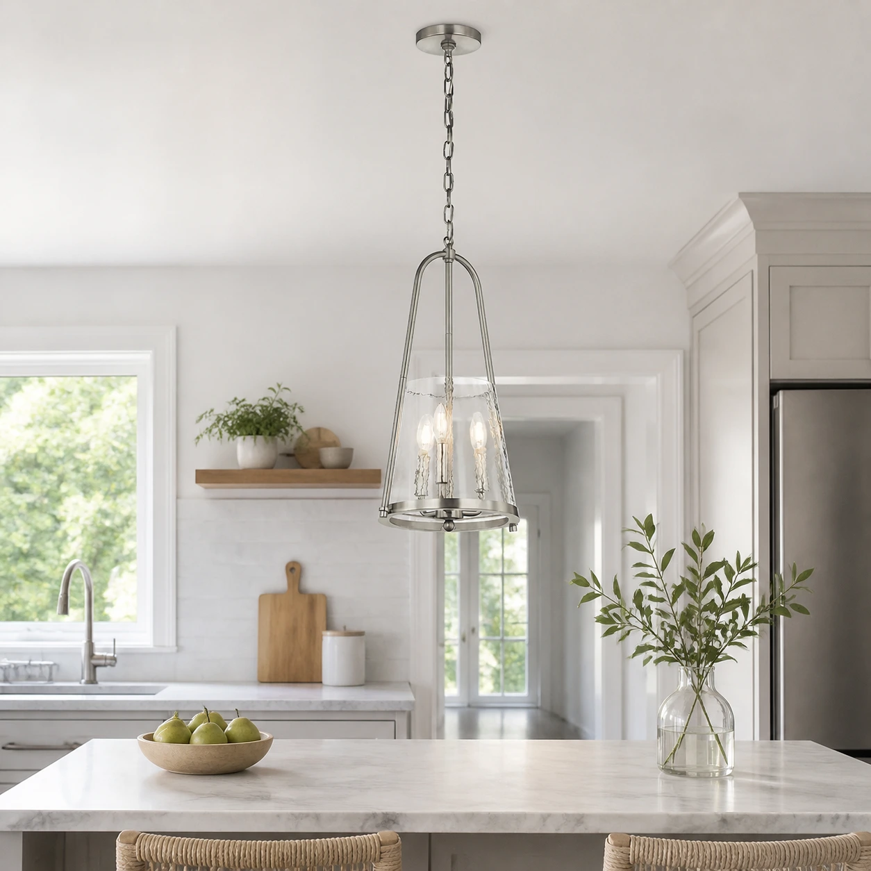 Ismena Industrial Flared Hammered Glass Pendant Light (1).jpg__PID:97f6f3ca-d35e-42b4-8ade-b8f06f7ec670